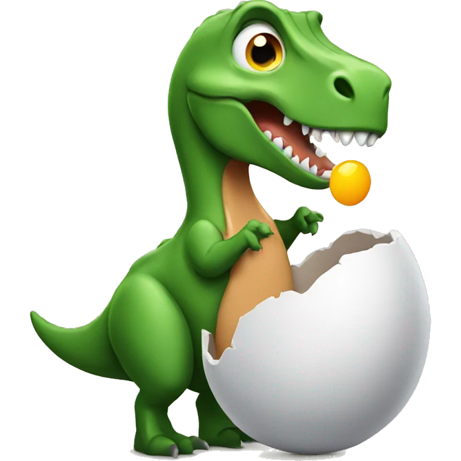 dinosaur eating eggs emoji