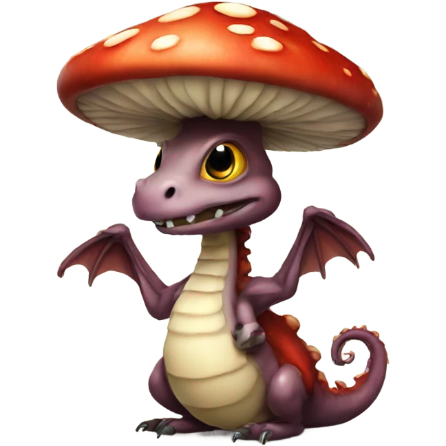 Mushroom dragon emoji