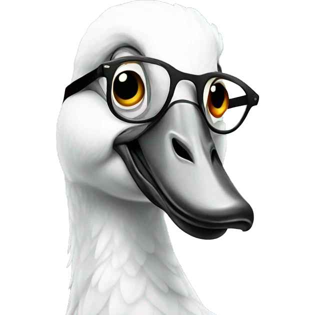 cool goose with glasses emoji