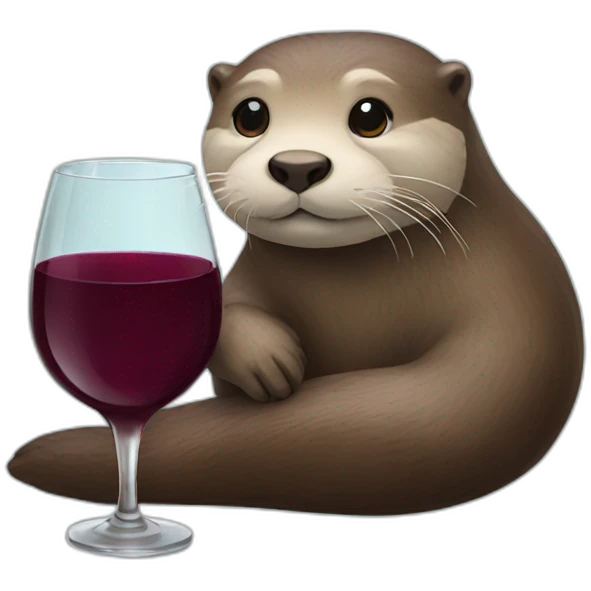 Otters wine  emoji