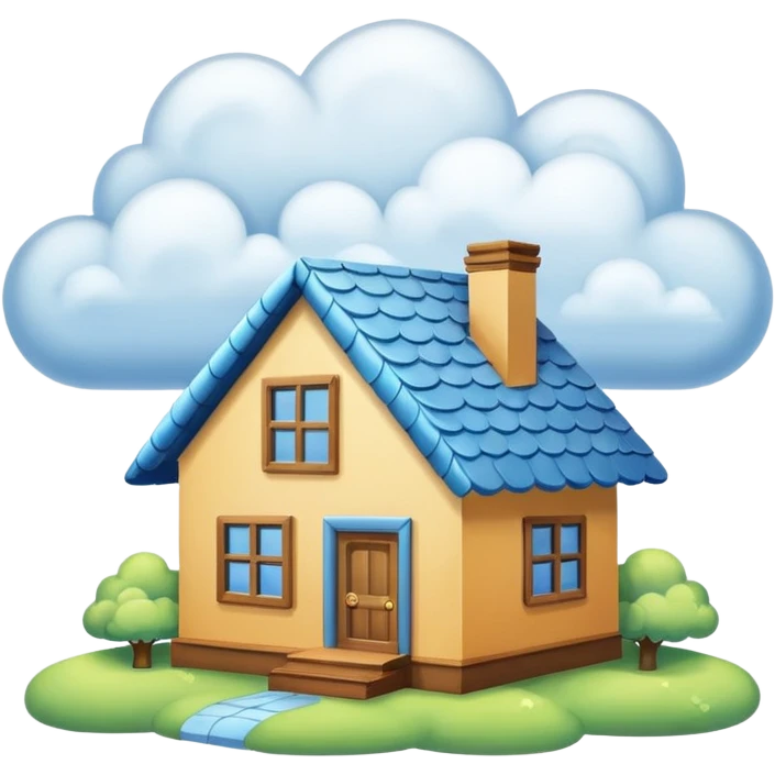 house made of clouds material  emoji