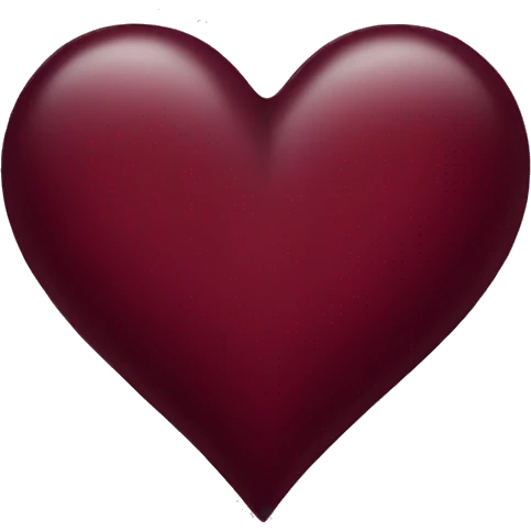 burgundy heart emoji