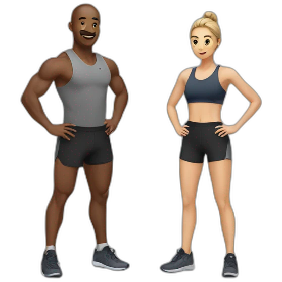 couple training together emoji