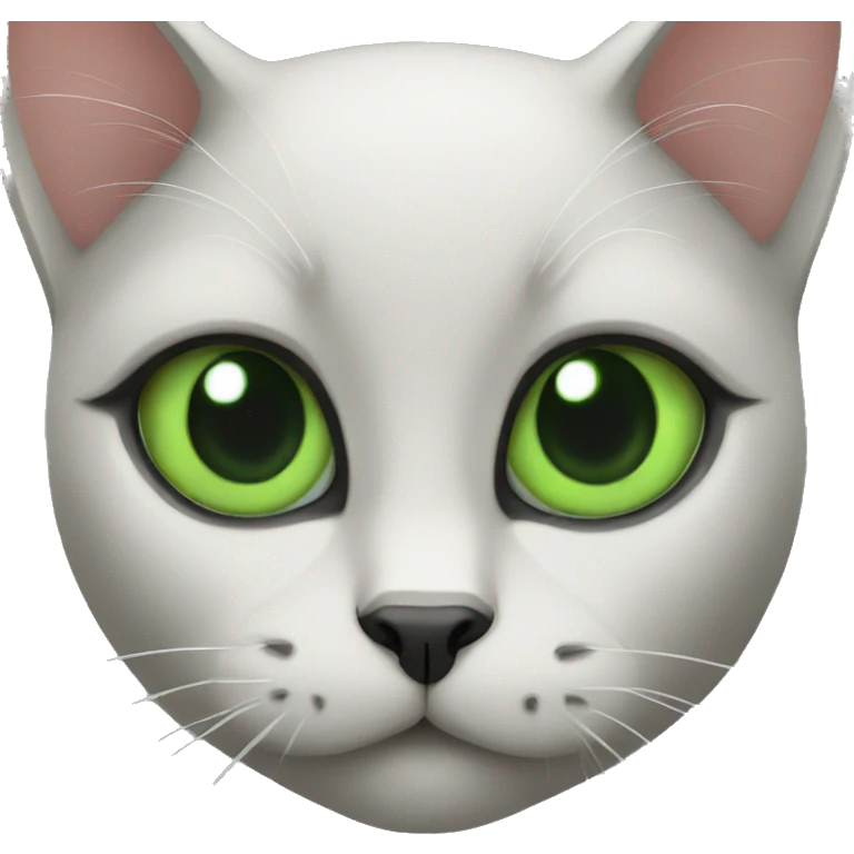 Black cat green eyes emoji