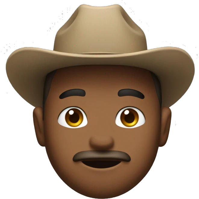 cute guerrito with colored eyes and cowboy hat emoji
