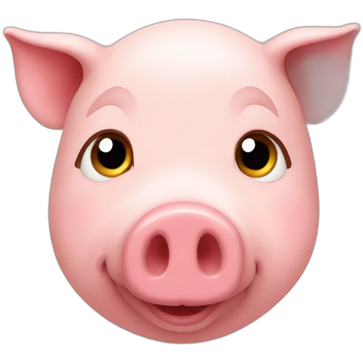 realistic pig face emoji