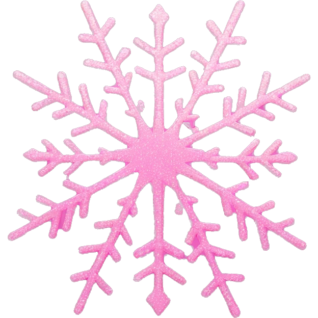 Glittery pink snowflake  emoji