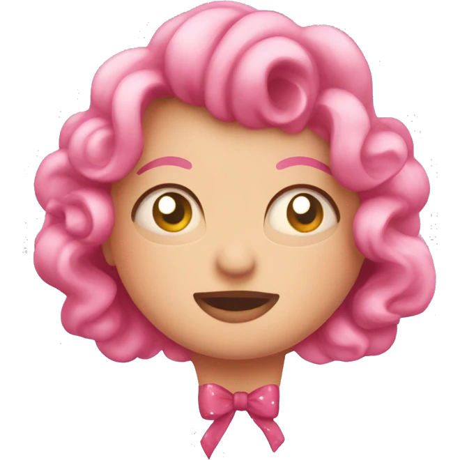 Corazón rosa con un lazo y estrellas  emoji