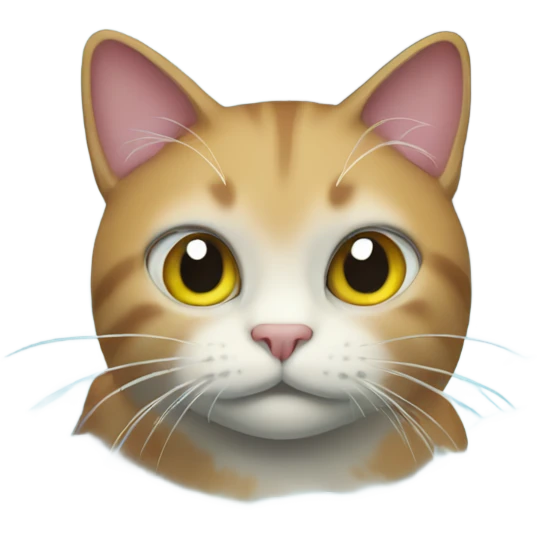 Cat in a waterfall emoji