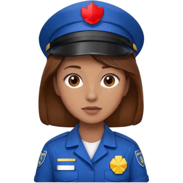 brown hair girl emergency worker emoji