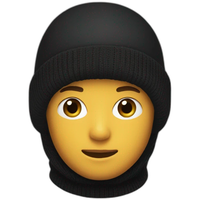 Lacoste black balaclava boy emoji