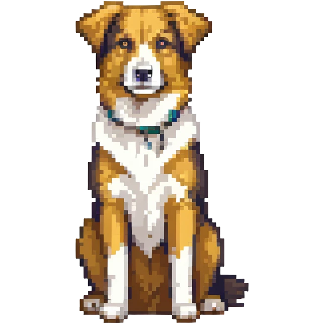 Black and white shepherd dog sitting emoji