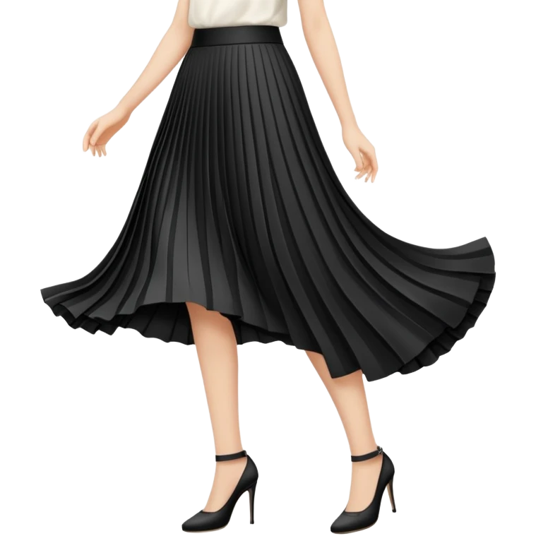 pleated skirt black  emoji