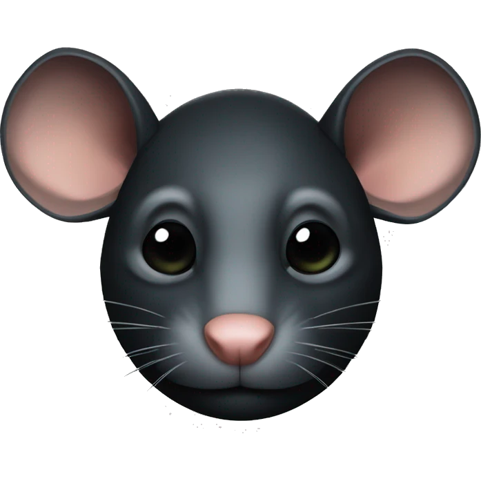 A black rat as a hacker emoji