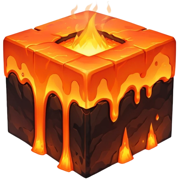 Minecraft block lava emoji