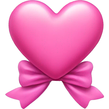 Pink heart with a bow emoji