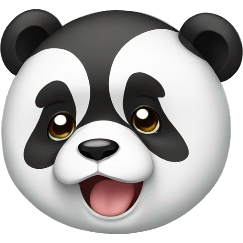 Panda with crying emoji