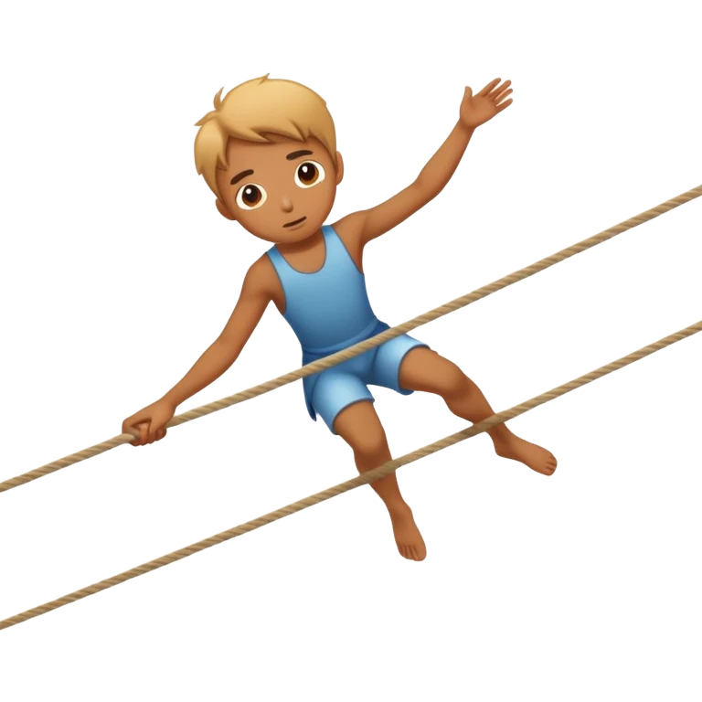 person balancing on tightrope
 emoji