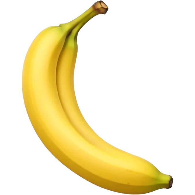 Make a banana emoji exactly like the reference image, in iOS emoji style. emoji