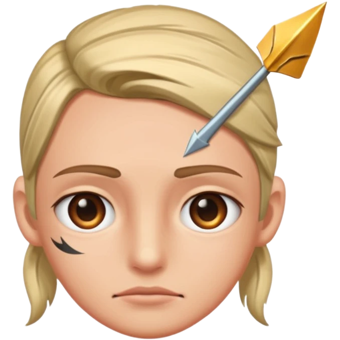 forhead with arrow emoji