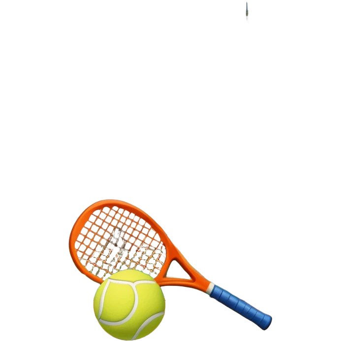 Un emoji simple d'une raquette de padel tennis avec une balle et la tour eiffel dans le fond emoji