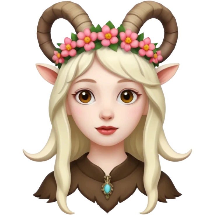 woman with goat horn emoji