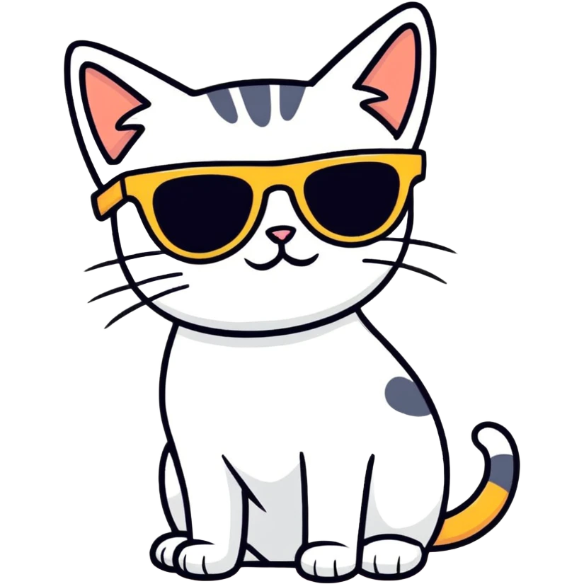Cat with sunglasses emoji
