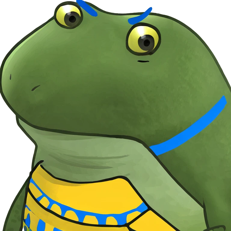 Turtle blu and yellow  emoji