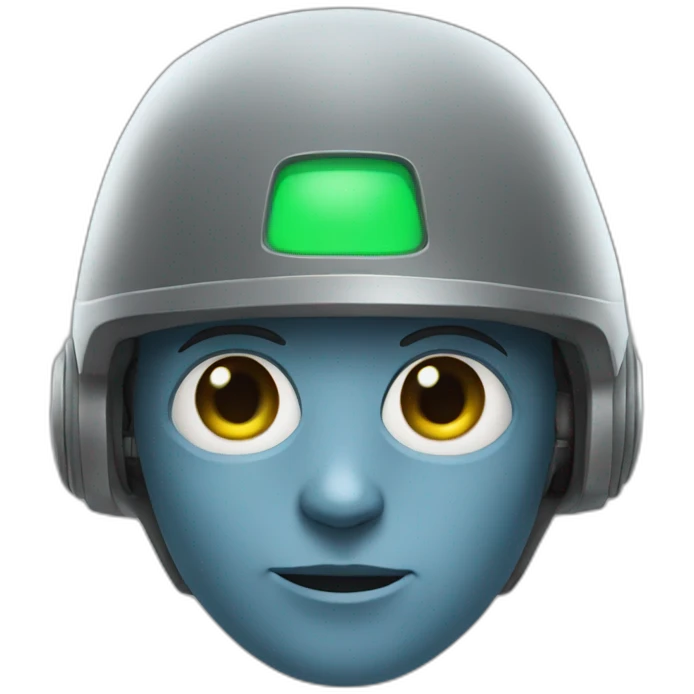 Half robot half human emoji