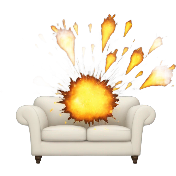 exploding couch emoji