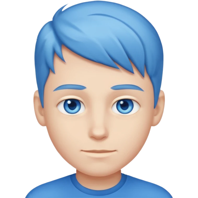 Cool boy with blue emoji