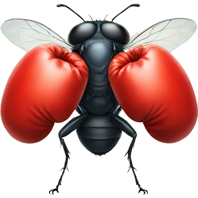 Housefly with boxing gloves  emoji