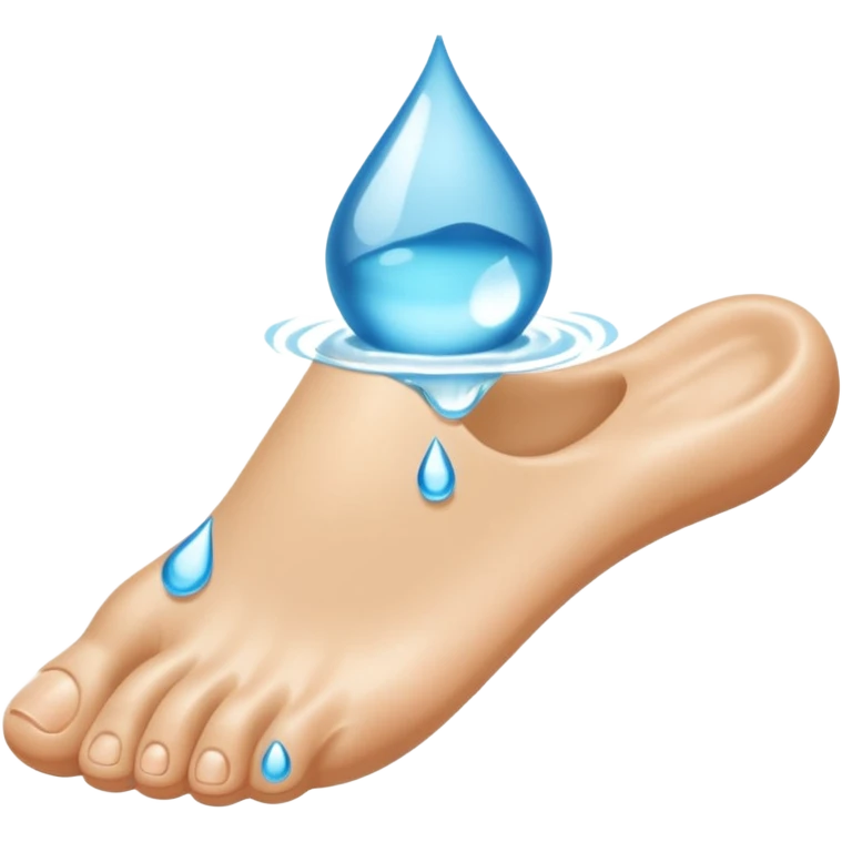 water on the foot emoji