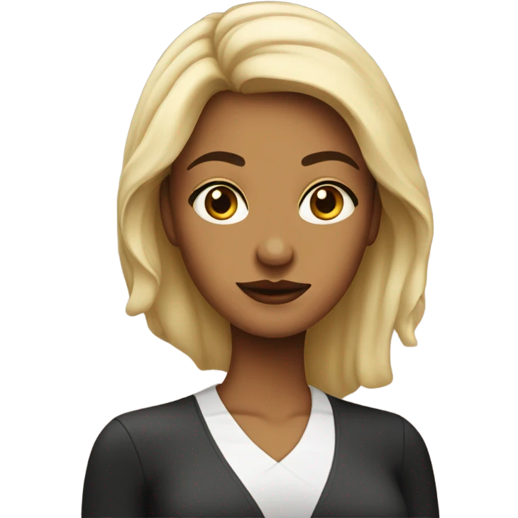 woman with defined cheekbones  emoji