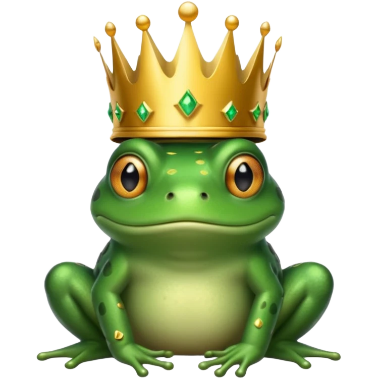 Different moods king frog emoji