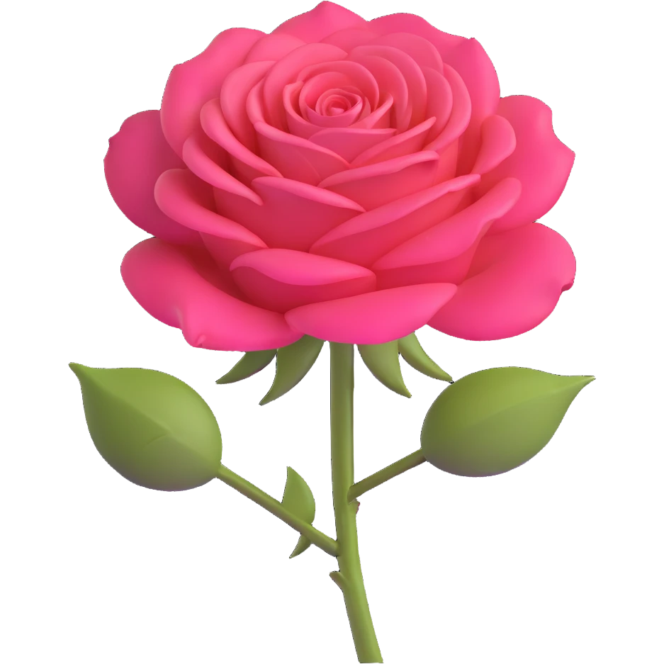 elegant rose with a subtle glow emoji