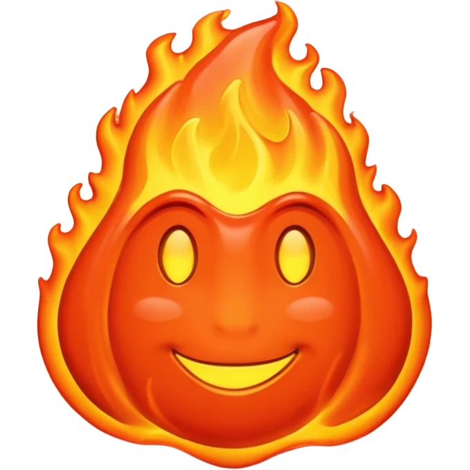 create an emoji of a little lava flow, no face just the lava, no volcano, something like a stain emoji