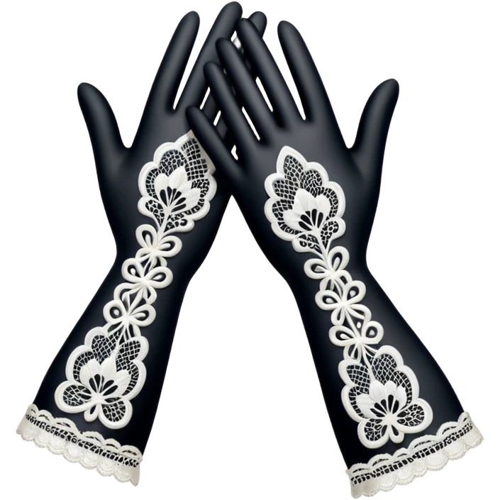 victorian age lace gloves emoji