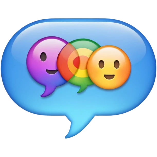 text bubble “i’m gay” in blue emoji