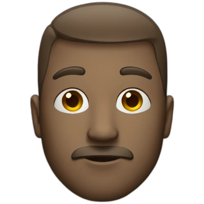 bold man with with envelope under his nose emoji