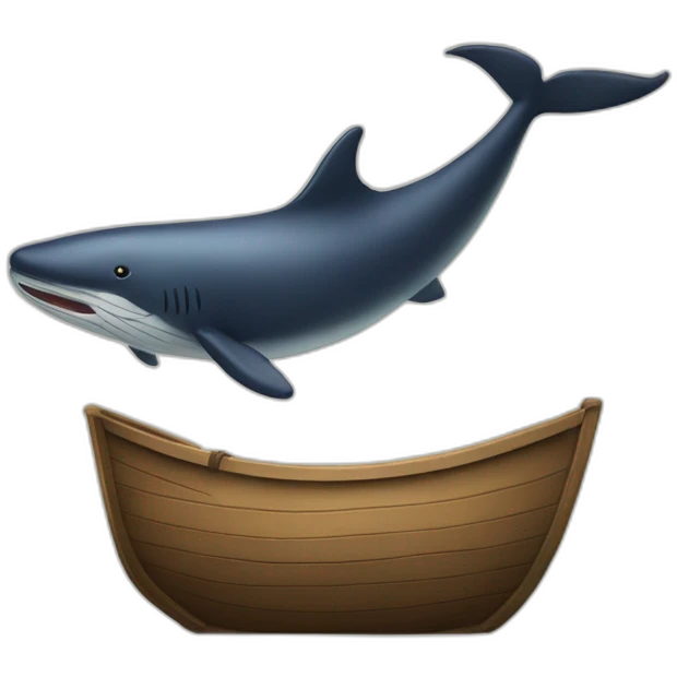 Chat sur baleine emoji