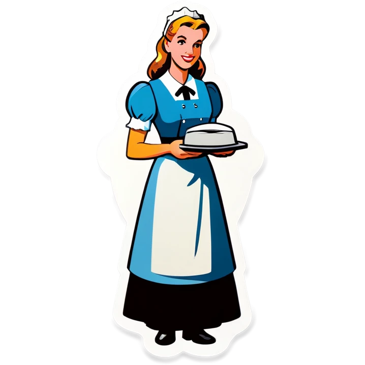 Waitress surrounded by tombstones emoji