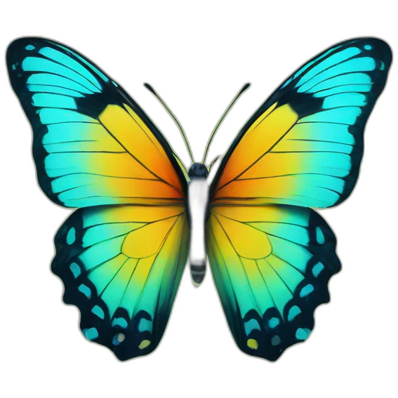 Butterfly with glich emoji