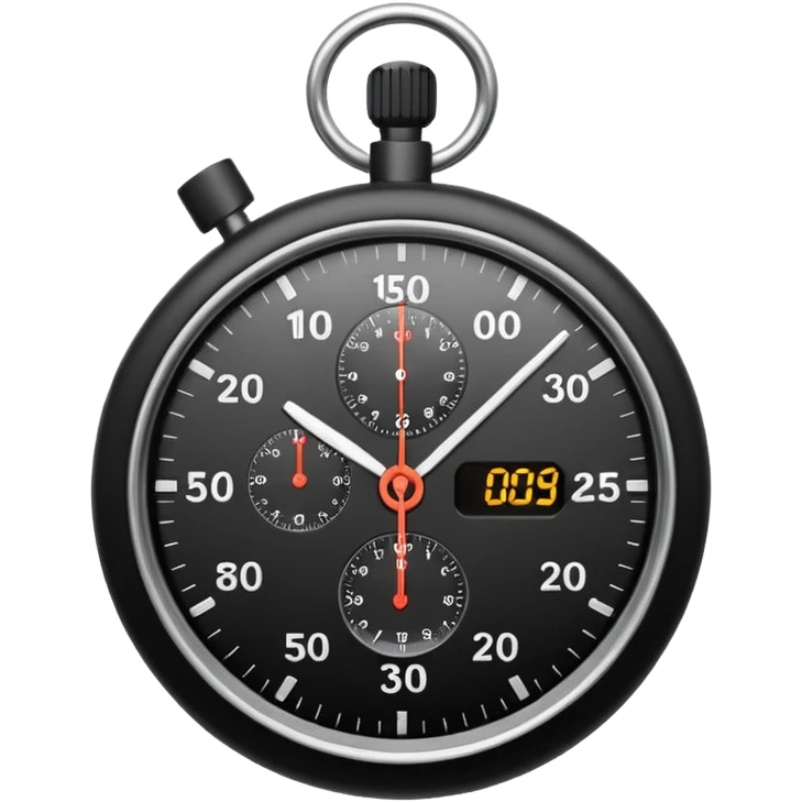 black Stopwatche emoji