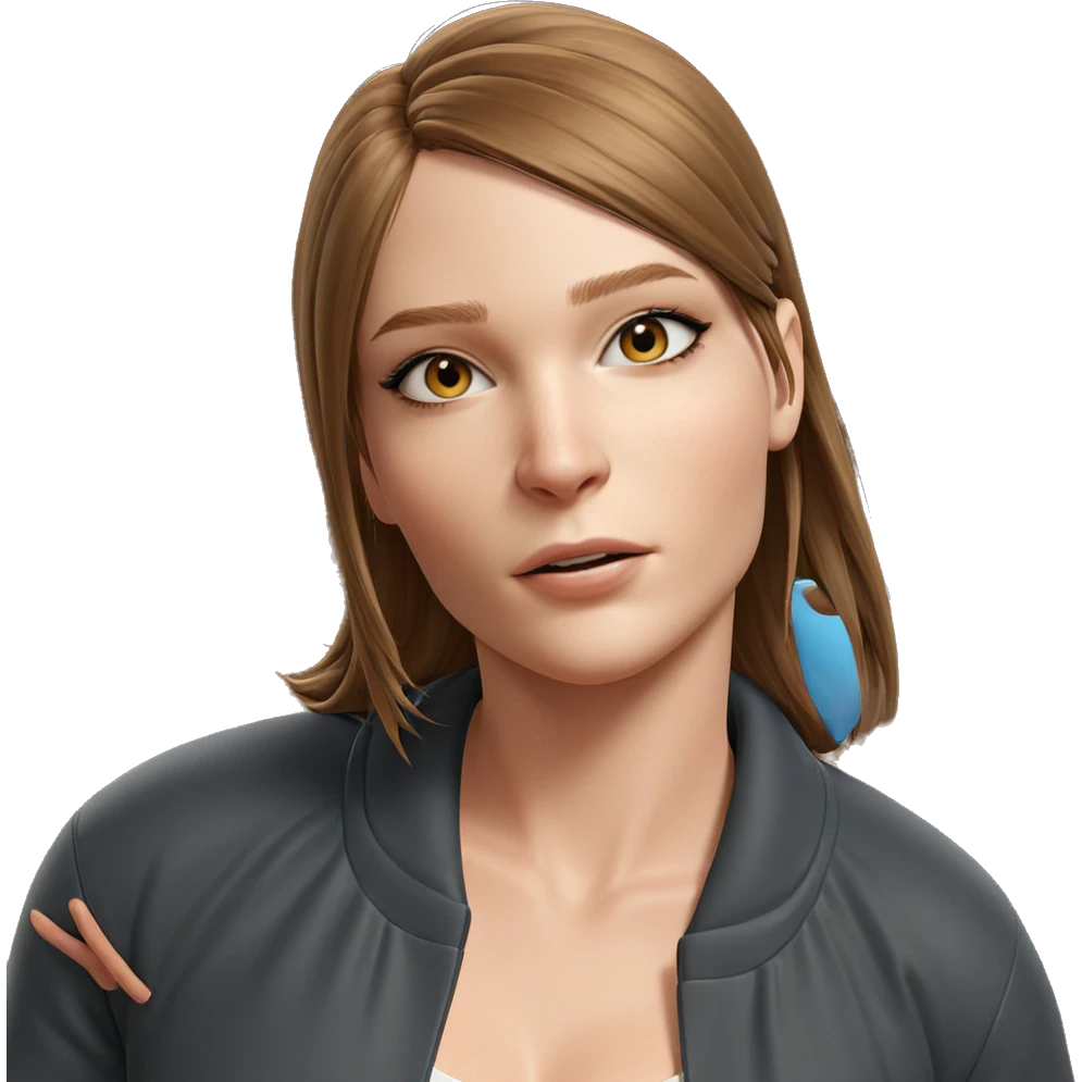 girl with brown hair portrait emoji