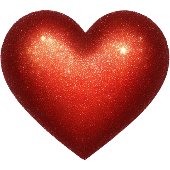 Sparkly red heart  emoji