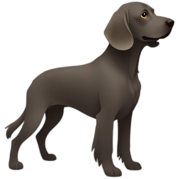 longhair weimaraner profile silhouet emoji