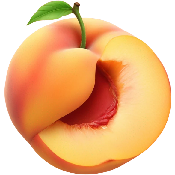 Peach with dripping cream emoji