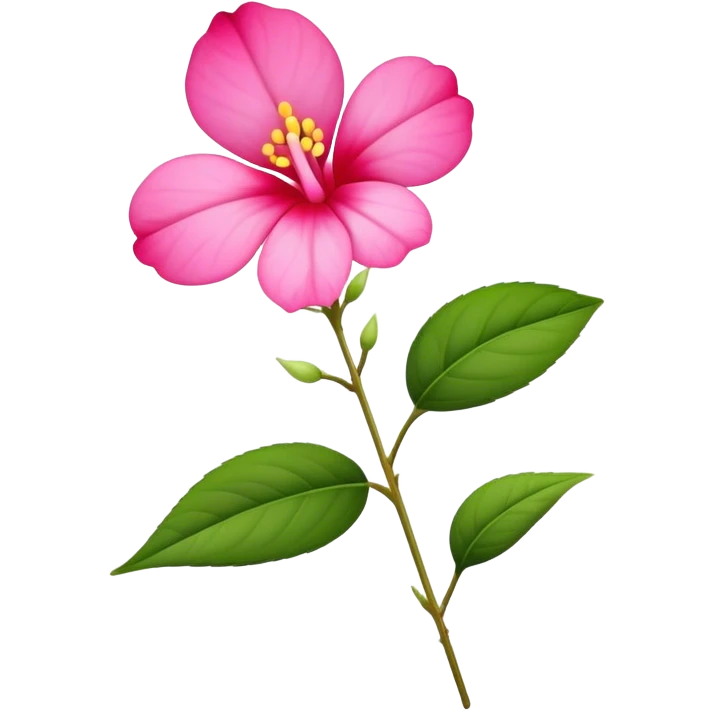 single Impatiens Balsamina flower stem emoji