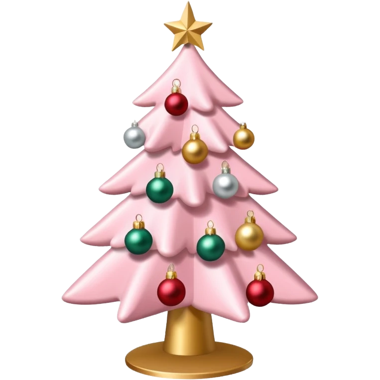 light pink christmas tree emoji